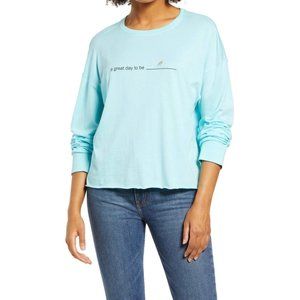 BP Nordstrom Blue Long Sleeve Pride Graphic Shirt NEW WITH TAGS